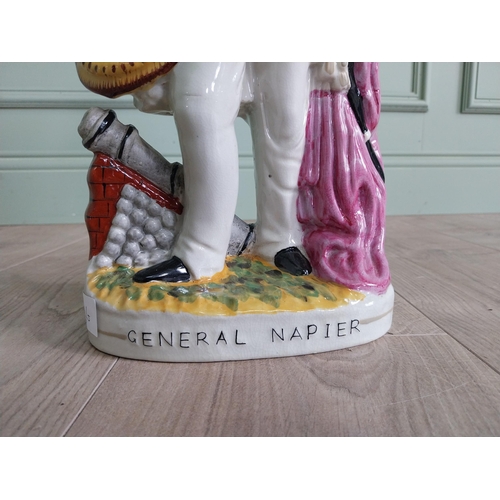 467 - 19th C. Staffordshire figure of General Napier {41 cm H x 19 cm W x 15 cm D}.