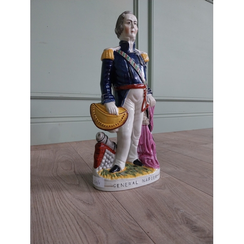 467 - 19th C. Staffordshire figure of General Napier {41 cm H x 19 cm W x 15 cm D}.