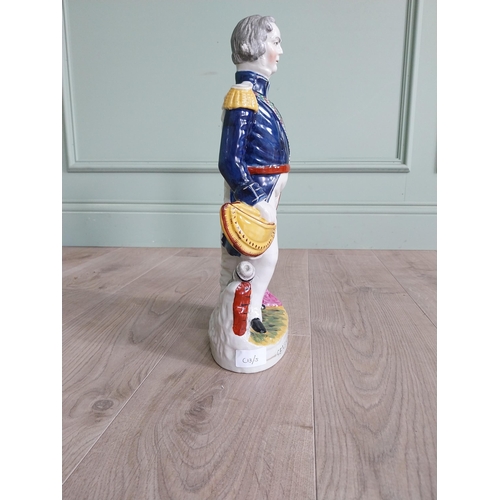 467 - 19th C. Staffordshire figure of General Napier {41 cm H x 19 cm W x 15 cm D}.
