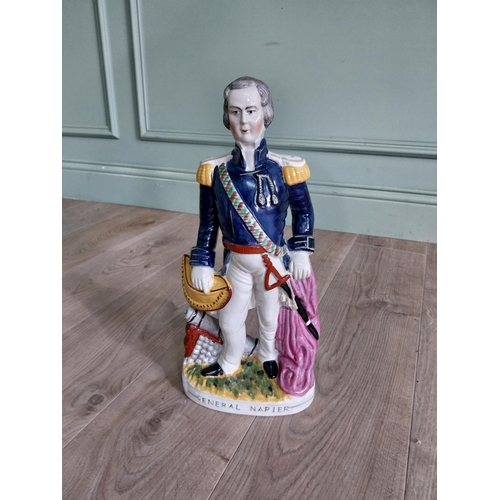 467 - 19th C. Staffordshire figure of General Napier {41 cm H x 19 cm W x 15 cm D}.