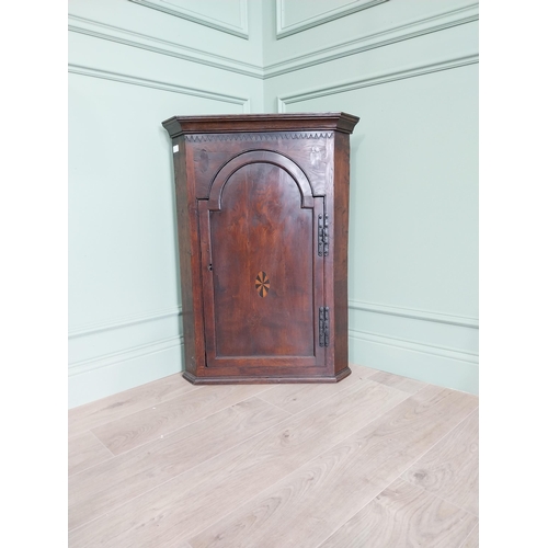 473 - 19th C. oak corner cupboard {93 cm H x 69 cm W x 42 cm D}.