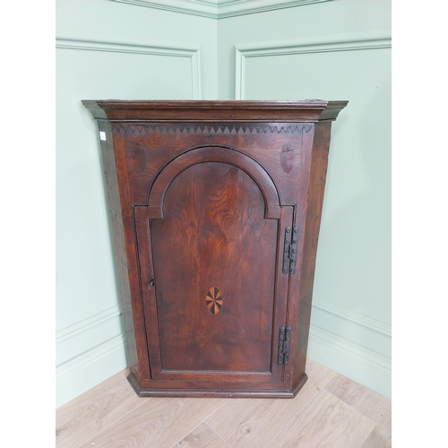 473 - 19th C. oak corner cupboard {93 cm H x 69 cm W x 42 cm D}.