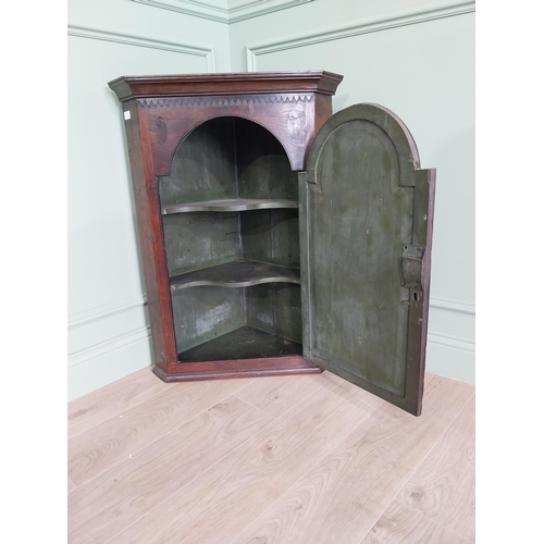 473 - 19th C. oak corner cupboard {93 cm H x 69 cm W x 42 cm D}.