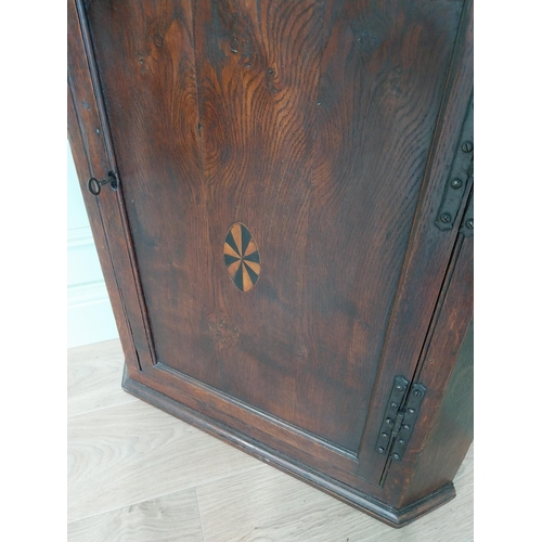 473 - 19th C. oak corner cupboard {93 cm H x 69 cm W x 42 cm D}.