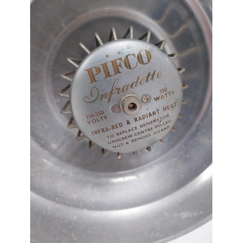 476 - 1950s Pifco infra-red and radiant heater {33 cm H x 24 cm W x 30 cm D}.