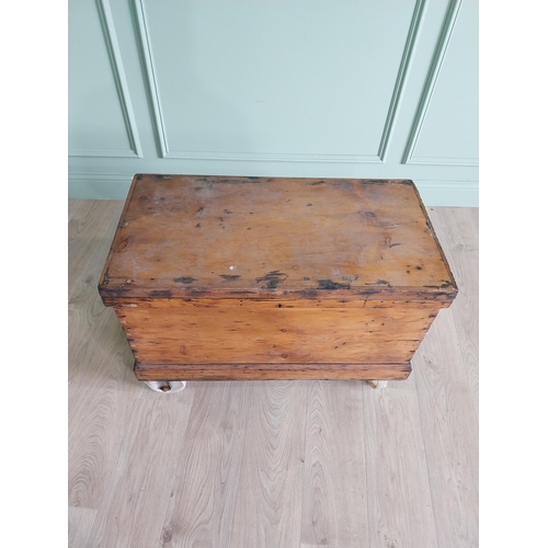480 - Early 20th C. pine carpenters tool box complete with contents of tools {60 cm H x 82 cm W x 44 cm D}... 