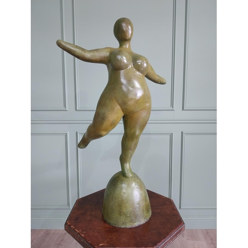 60 - Exceptional quality contemporary bronze sculpture of The Curvy Lady {110 cm H x 70 cm W x 43 cm D}.