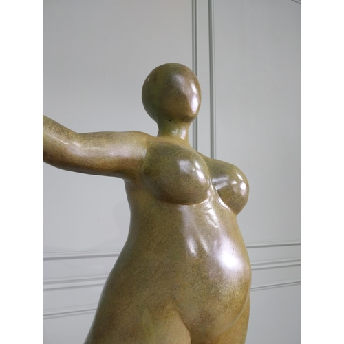 60 - Exceptional quality contemporary bronze sculpture of The Curvy Lady {110 cm H x 70 cm W x 43 cm D}.