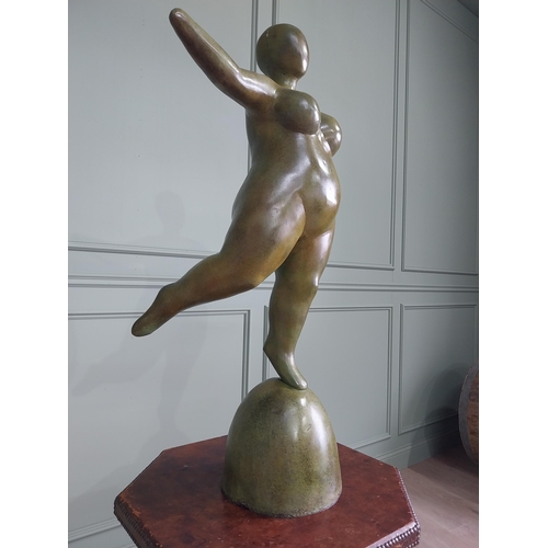 60 - Exceptional quality contemporary bronze sculpture of The Curvy Lady {110 cm H x 70 cm W x 43 cm D}.