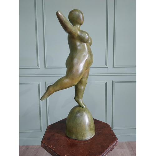 60 - Exceptional quality contemporary bronze sculpture of The Curvy Lady {110 cm H x 70 cm W x 43 cm D}.