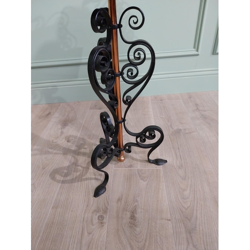 7 - Good quality Art Nouveau copper and twisted metal magazine rack {84 cm H x 37 cm W x 30 cm D}.