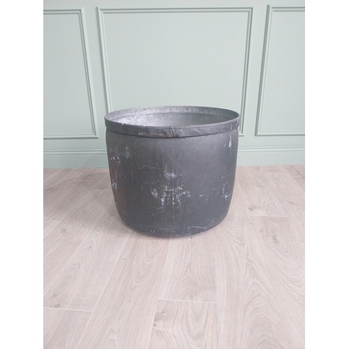 71 - Large early 20th C. copper log bucket {50 cm H x 60 cm Dia.}. U