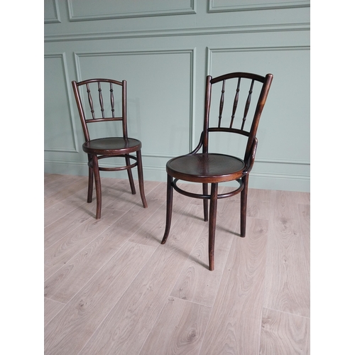 74 - Two Edwardian bentwood chairs {84 cm H x 40 cm W x 40 cm D}.