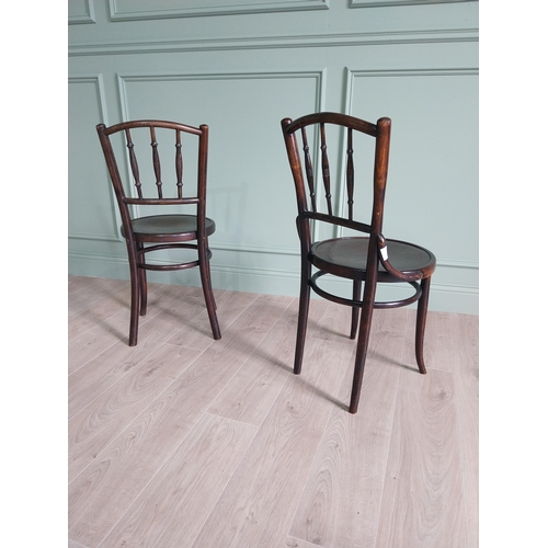 74 - Two Edwardian bentwood chairs {84 cm H x 40 cm W x 40 cm D}.