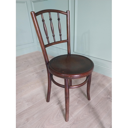 74 - Two Edwardian bentwood chairs {84 cm H x 40 cm W x 40 cm D}.