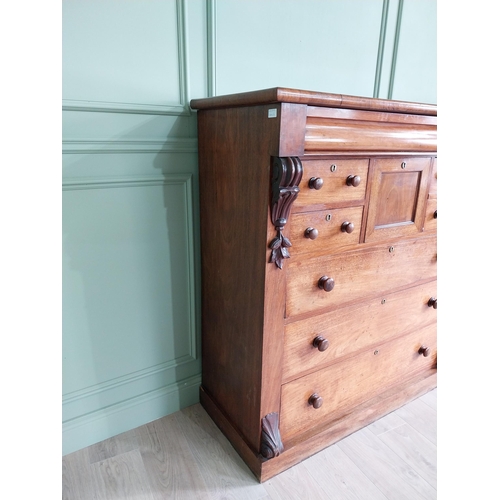 99 - 19th C. mahogany scotch chest of drawers {136 cm H x 128 cm W x 54 cm D}.