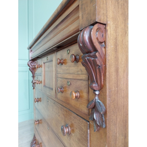 99 - 19th C. mahogany scotch chest of drawers {136 cm H x 128 cm W x 54 cm D}.