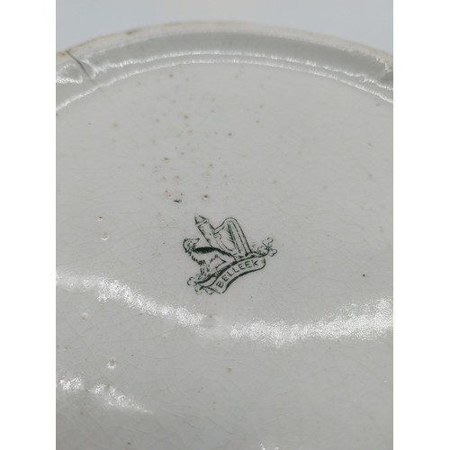 263 - First period Belleek transfer pattern bowl {12 cm H x 37 cm Dia.}.