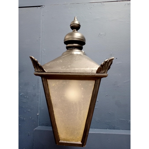 196 - Cast iron wall light {H 50cm x W 26cm x D 44cm }. - NOT AVAILABLE TO VIEW IN PERSON