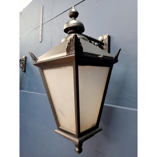 196 - Cast iron wall light {H 50cm x W 26cm x D 44cm }. - NOT AVAILABLE TO VIEW IN PERSON