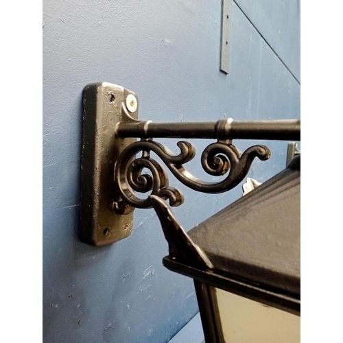 196 - Cast iron wall light {H 50cm x W 26cm x D 44cm }. - NOT AVAILABLE TO VIEW IN PERSON