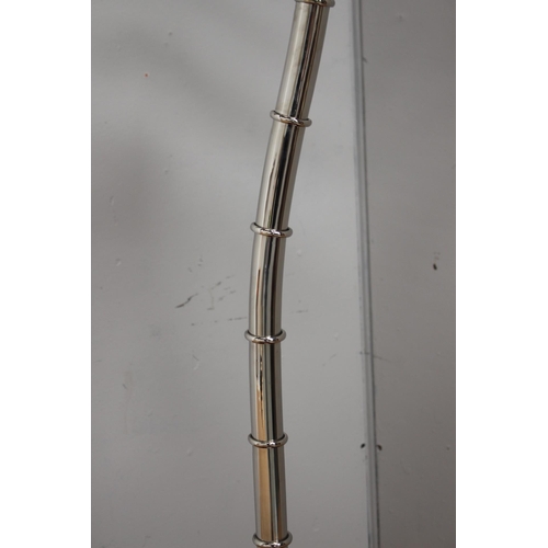 221 - Chrome palm tree floor lamp {H 190cm x Base Dia 36cm }. - NOT AVAILABLE TO VIEW IN PERSON