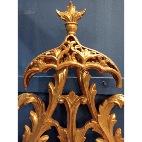 326 - Giltwood pier mirror with shelf {H 200cm x W 95cm x D 10cm }. - NOT AVAILABLE TO VIEW IN PERSON
