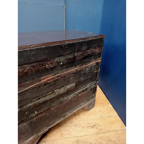 416 - Mahogany chest of drawers. Two small drawers over three large drawers {H 94cm x W 100cm x D 50cm }. ... 