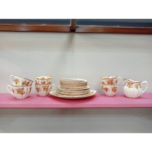 49 - Twenty piece bone china tea set (Edna) - NOT AVAILABLE TO VIEW IN PERSON