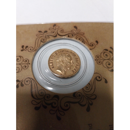 1341 - 20 Deutschland Marks Gold Coin  - 1876 - Albert Konig von Sachsen  1873 - 1902  - NOT ON SITE FOR VI... 