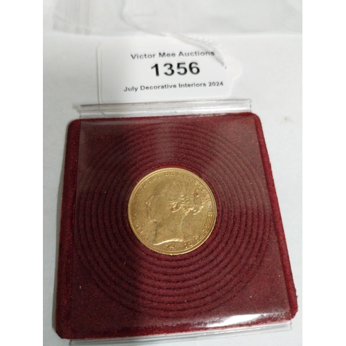 1356 - Queen Victoria English Gold Sovereign. 1886 - NOT ON SITE FOR VIEWING