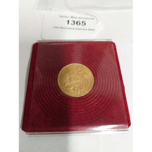 1365 - 20 Corona Austrian Gold Coin Franz Joseph I. 1896 - NOT ON SITE FOR VIEWING