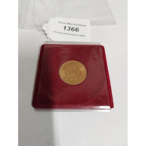 1366 - 20 Corona Austrian Gold Coin Franz Joseph I. 1902 - NOT ON SITE FOR VIEWING