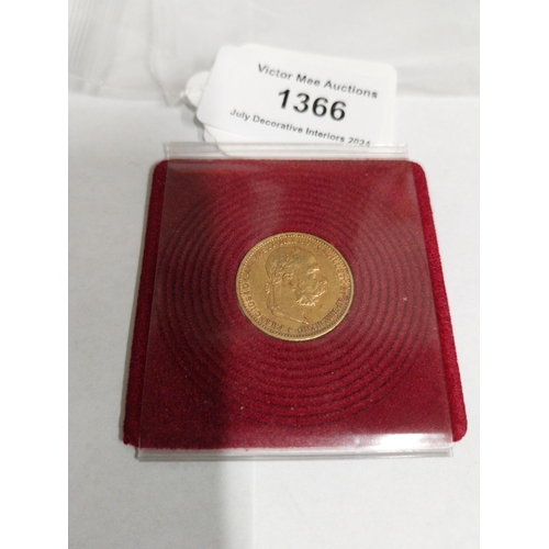 1366 - 20 Corona Austrian Gold Coin Franz Joseph I. 1902 - NOT ON SITE FOR VIEWING