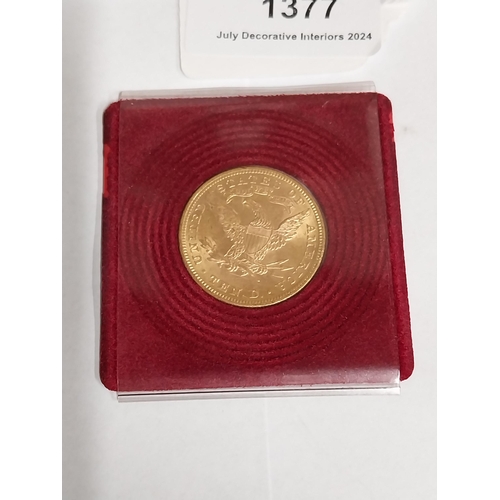 1377 - 10 Dollar United States Gold Eagle /  Liberty  Head Coin . 1893  - NOT ON SITE FOR VIEWING