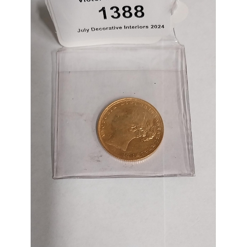 1388 - Queen Victoria English Gold Sovereign. 1871 - NOT ON SITE FOR VIEWING