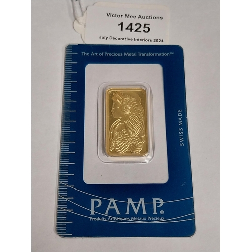 1425 - 20 gram PAMP Suisse Minted Fine Gold Bar,  Serial No 465059, in original packaging.  - NOT ON SITE F... 