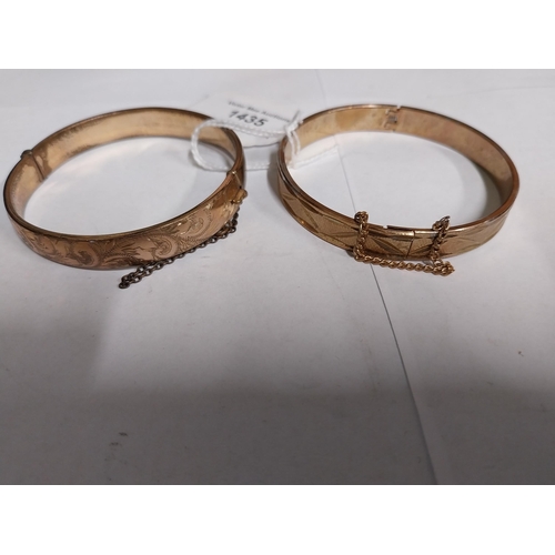 1435 - 9ct. Rolled gold ladies bracelet and 18 ct. Rolled gold ladies bracelet