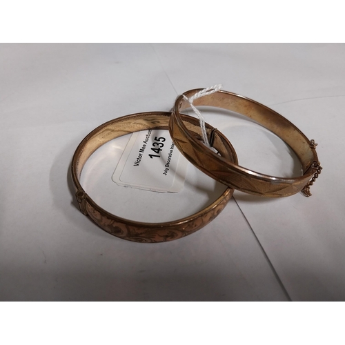 1435 - 9ct. Rolled gold ladies bracelet and 18 ct. Rolled gold ladies bracelet