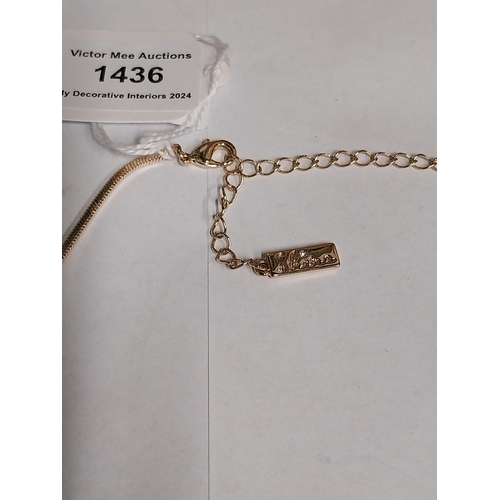 1436 - Shira yellow metal necklace.  { 38cm L }.