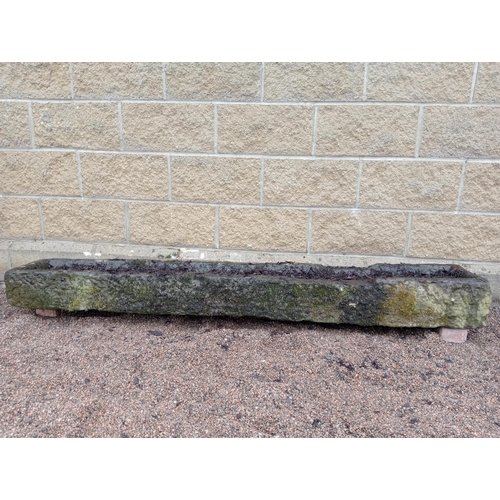 1117 - Long stone trough {H 20cm x W 200cm x D 30cm }. NOT AVAILABLE TO VIEW IN PERSON