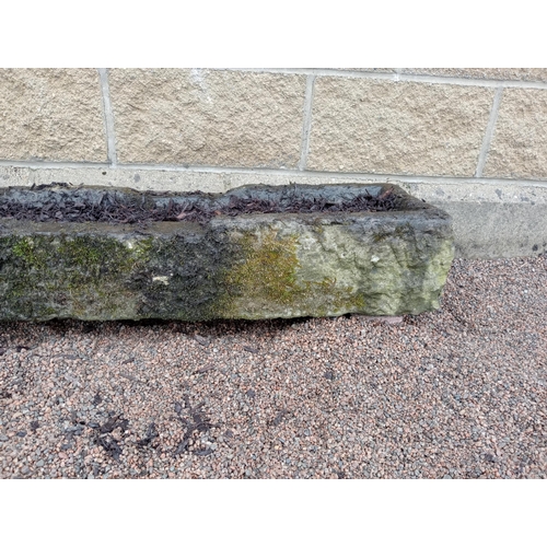 1117 - Long stone trough {H 20cm x W 200cm x D 30cm }. NOT AVAILABLE TO VIEW IN PERSON