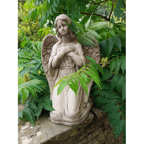 1212 - Composition statue of an Angel {58 cm H x 40 cm W x 34 cm D}.