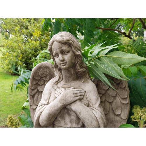 1212 - Composition statue of an Angel {58 cm H x 40 cm W x 34 cm D}.