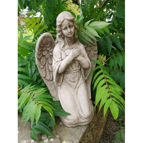 1212 - Composition statue of an Angel {58 cm H x 40 cm W x 34 cm D}.