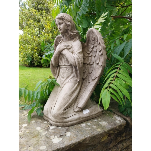 1212 - Composition statue of an Angel {58 cm H x 40 cm W x 34 cm D}.