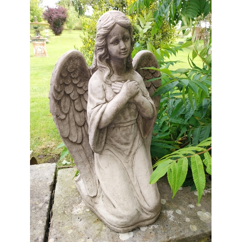 1212 - Composition statue of an Angel {58 cm H x 40 cm W x 34 cm D}.