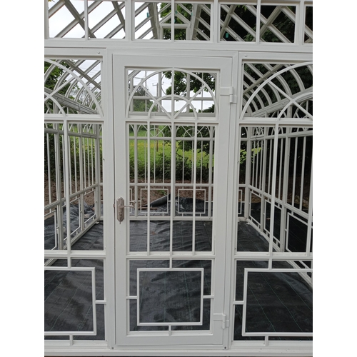 1304 - Exceptional quality wrought iron glass house - conservatory in the Victorian style complete with gla... 