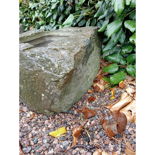 1315 - Yorkshire stone d-end trough {H 26cm x W 76cm x D 46cm }. NOT AVAILABLE TO VIEW IN PERSON