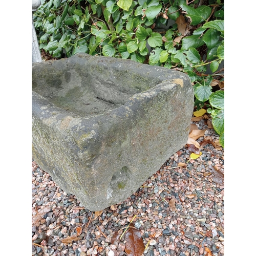 1319 - Yorkshire stone trough {H 26cm x W 56cm x D 40cm }. NOT AVAILABLE TO VIEW IN PERSON